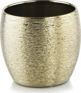 Polnix Osłonka na doniczkę ceramiczna złota metalik 11cm 1
