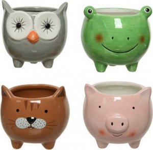 Zielona Fabryka Osłonka na doniczkę doniczka ceramiczna zwierzęta 1