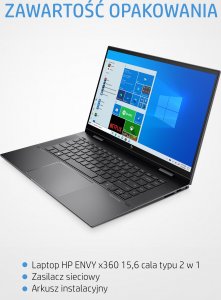Laptop HP Laptop 2w1 HP Envy x360 15-eu0313nw 601P8EAR Ryzen 5 / 16GB / 512SSD / Radeon / FullHD / Win11 / Czarny 20
