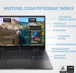 Laptop HP Laptop 2w1 HP Envy x360 15-eu0313nw 601P8EAR Ryzen 5 / 16GB / 512SSD / Radeon / FullHD / Win11 / Czarny 21