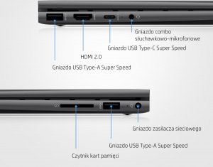 Laptop HP Laptop 2w1 HP Envy x360 15-eu0313nw 601P8EAR Ryzen 5 / 16GB / 512SSD / Radeon / FullHD / Win11 / Czarny 23