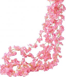 Inspiruj Girlanda z kwiatów wiśni kwiaty wiśni różowy kwiatowa ściana 1