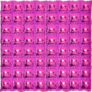 Inspiruj Ściana balonowa foliowa metaliczna kurtyna tło do fotobudki na Instagram balony na imprezę różowy 1