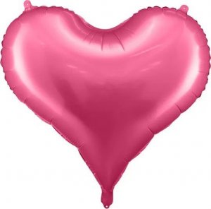 PartyDeco Balon foliowy serce różowe w kształcie serca hel 1