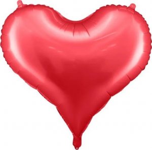 PartyDeco Balon foliowy w kształcie serca serce czerwone mat 1