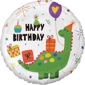 GoDan Balon foliowy dinozaur urodzinowy Happy Birthday 1