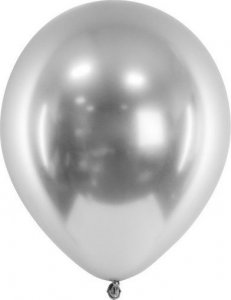 PartyDeco Balony lateksowe metaliczne srebrne 50 sztuk 1