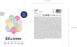 PartyDeco Balony lateksowe 27cm wytrzymałe pastelowe 10szt 3