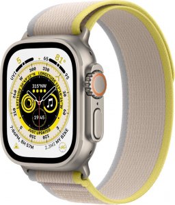 Smartwatch Apple Watch Ultra GPS + Cellular 49mm Titanium Case Trail Loop Small/Medium Szaro-żółty  (MNHK3WB/A) 1