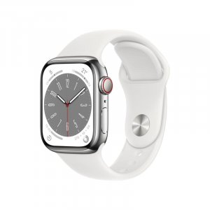 Smartwatch Apple Watch 8 GPS + Cellular 41mm Silver Stainless Steel Sport Biały  (MNJ53WB/A) 1