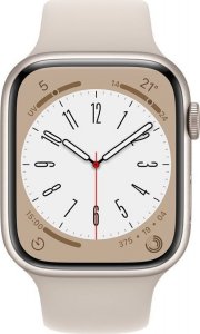 Smartwatch Apple Watch 8 GPS + Cellular 45mm Starlight Alu Sport Beżowy  (MNK73WB/A) 2