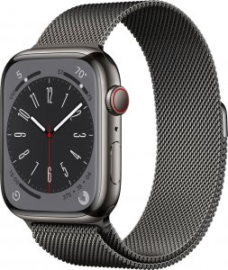 Smartwatch Apple Watch 8 GPS + Cellular 45mm Graphite Stainless Steel Grafitowy  (MNKX3WB/A) 1