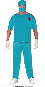 Guirca Strój dla dorosłych Chirurg roz.L (koszula, spodnie, czapka, maska) 1
