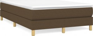 vidaXL Łóżko kontynentalne, ciemnobrązowe, obite tkaniną, 120x200 cm 2