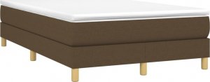 vidaXL Łóżko kontynentalne, ciemnobrązowe, obite tkaniną, 120x200 cm 3