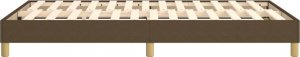 vidaXL Łóżko kontynentalne, ciemnobrązowe, obite tkaniną, 120x200 cm 6