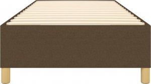 vidaXL Łóżko kontynentalne, ciemnobrązowe, obite tkaniną, 90x200 cm 5