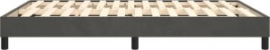 vidaXL vidaXL Łóżko kontynentalne, ciemnoszare, obite aksamitem, 140x200 cm 6