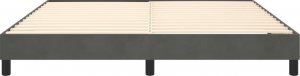 vidaXL vidaXL Łóżko kontynentalne, ciemnoszare, obite aksamitem, 180x200 cm 5