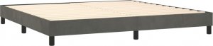 vidaXL vidaXL Łóżko kontynentalne, ciemnoszare, obite aksamitem, 200x200 cm 4
