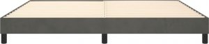 vidaXL vidaXL Łóżko kontynentalne, ciemnoszare, obite aksamitem, 200x200 cm 5
