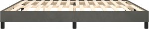 vidaXL vidaXL Łóżko kontynentalne, ciemnoszare, obite aksamitem, 200x200 cm 6