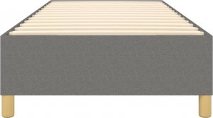 vidaXL Łóżko kontynentalne, ciemnoszare, obite tkaniną, 100x200 cm 5