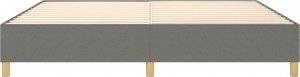 vidaXL Łóżko kontynentalne, ciemnoszare, obite tkaniną, 140x190 cm 5