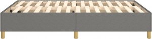 vidaXL Łóżko kontynentalne, ciemnoszare, obite tkaniną, 140x190 cm 6