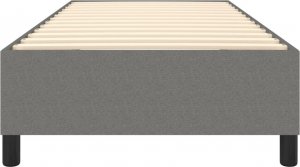 vidaXL Łóżko kontynentalne, ciemnoszare, obite tkaniną, 80x200 cm 5