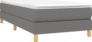 vidaXL Łóżko kontynentalne, ciemnoszare, obite tkaniną, 80x200 cm 3