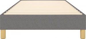vidaXL Łóżko kontynentalne, ciemnoszare, obite tkaniną, 80x200 cm 5