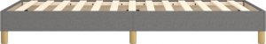 vidaXL Łóżko kontynentalne, ciemnoszare, obite tkaniną, 80x200 cm 6