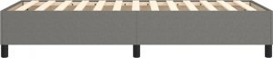 vidaXL Łóżko kontynentalne, ciemnoszare, obite tkaniną, 90x190 cm 6