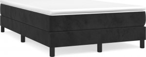 vidaXL vidaXL Łóżko kontynentalne, czarne, obite aksamitem, 120x200 cm 2