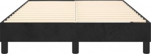 vidaXL vidaXL Łóżko kontynentalne, czarne, obite aksamitem, 120x200 cm 5