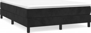 vidaXL vidaXL Łóżko kontynentalne, czarne, obite aksamitem, 140x200 cm 2