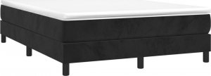 vidaXL vidaXL Łóżko kontynentalne, czarne, obite aksamitem, 140x200 cm 3