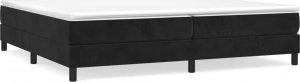 vidaXL vidaXL Łóżko kontynentalne, czarne, obite aksamitem, 200x200 cm 2