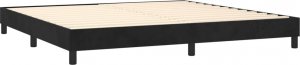 vidaXL vidaXL Łóżko kontynentalne, czarne, obite aksamitem, 200x200 cm 4