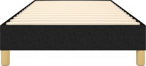 vidaXL Łóżko kontynentalne, czarne, obite tkaniną, 80x200 cm 5