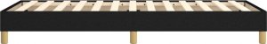 vidaXL Łóżko kontynentalne, czarne, obite tkaniną, 80x200 cm 6