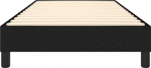 vidaXL vidaXL Łóżko kontynentalne, czarne, obite tkaniną, 90x190 cm 5