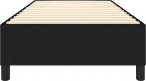 vidaXL Łóżko kontynentalne, czarne, obite tkaniną, 90x200 cm 5
