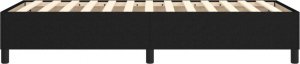 vidaXL Łóżko kontynentalne, czarne, obite tkaniną, 90x200 cm 6