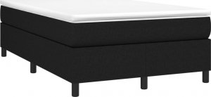 vidaXL Łóżko kontynentalne, czarne, tapicerowane tkaniną, 120x200 cm 3