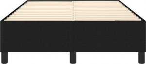 vidaXL Łóżko kontynentalne, czarne, tapicerowane tkaniną, 120x200 cm 5