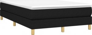 vidaXL Łóżko kontynentalne, czarne, tapicerowane tkaniną, 120x200 cm 3