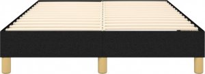 vidaXL Łóżko kontynentalne, czarne, tapicerowane tkaniną, 120x200 cm 5