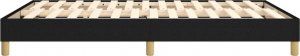 vidaXL Łóżko kontynentalne, czarne, tapicerowane tkaniną, 140x200 cm 6